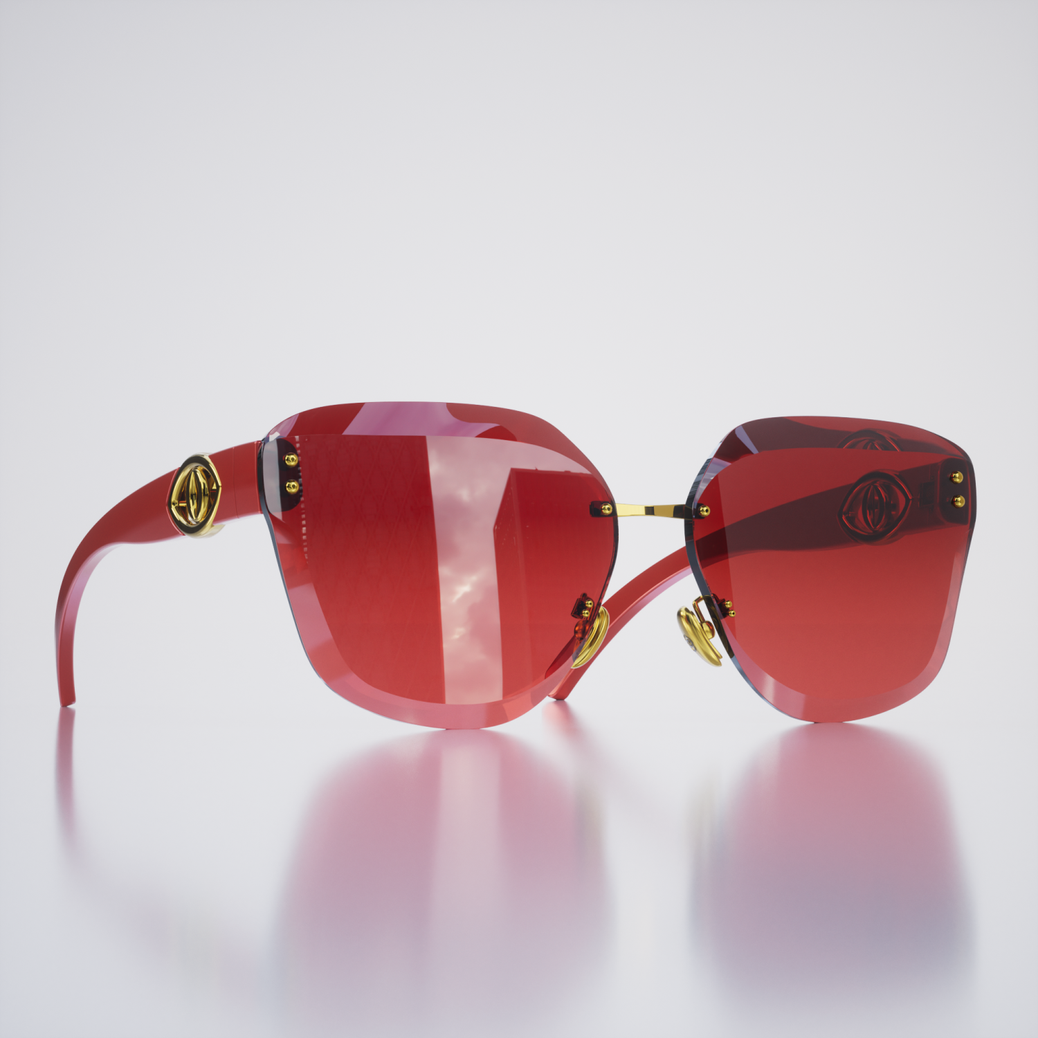 Laileb Theia Women Sunglasses Dark Red