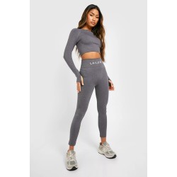 Long Sleeve Seamless Gym Set
