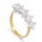 5 Moissanite Diamond Five Stone 14 Carat Gold Ring