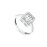 Baguette 14K White Gold Moissanite Stone Ring