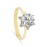 Lotus 14 Carat Gold Moissanite Stone Ring