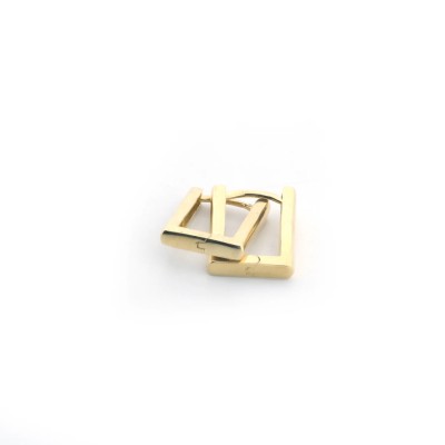 Square 14 Carat Gold Earrings - Laileb Gold Guaranties