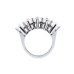 2.45 Carat Moissanite Diamond Five Stone 14 Carat Gold Ring