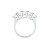 2.20 Carat Moissanite Diamond Five Stone 14 Carat Gold Ring