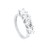 5 Moissanite Diamond Stone 14K White Gold Ring
