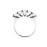 5 Moissanite Diamond Stone 14K White Gold Ring