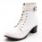 White Genuine Leather Size Women's Boots