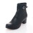Black Cowhide Women's Shoes