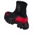 Black & Red Genuine Leather Stretch Extra Comfortable Wide Mold Light Eva Sole 4 Seasons Women's Boots