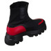 Black & Red Genuine Leather Stretch Extra Comfortable Wide Mold Light Eva Sole 4 Seasons Women's Boots