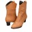 Oiled Leather Western Zipper Women's Boots