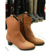 Oiled Leather Western Zipper Women's Boots