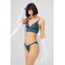 Tenan Green Lace Transparent Non-wired Women's Bra Set