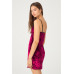 Cherry Tulle Detailed Velvet Women's Babydoll Nightgown