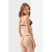 Black Lace Transparent String Panty Women's Bra Set