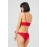 Red Lace Transparent Non-wired Women's Bra Set