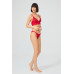 Red Lace Transparent Non-wired Women's Bra Set