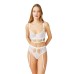 White Lace Adjustable Transparent Women's Bra Set