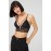 Black Lace Thin Strap Covered Triangle Women's Bralet Bustier