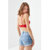 Cherry Lace Chain Detail Adjustable Strap Bustier Bralet