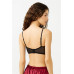 Navy Blue Transparent Tulle Underwire Adjustable Straps Women's Bralet Bustier