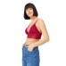 Burgundy Lace Thin Strap Covered Triangle Women's Bralet Bustier